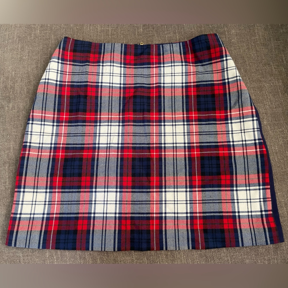 Vineyard Vines Wool Plaid Red and Blue Skirt size 00